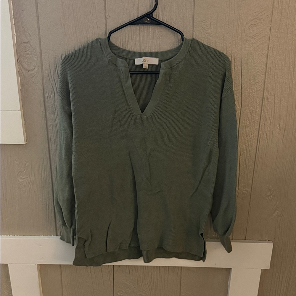 LOFT Green Knit Top